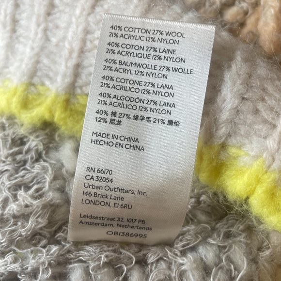 Free People Check Me Out Pullover Sweater Size Small Bright Colourful - Picture 10 of 16